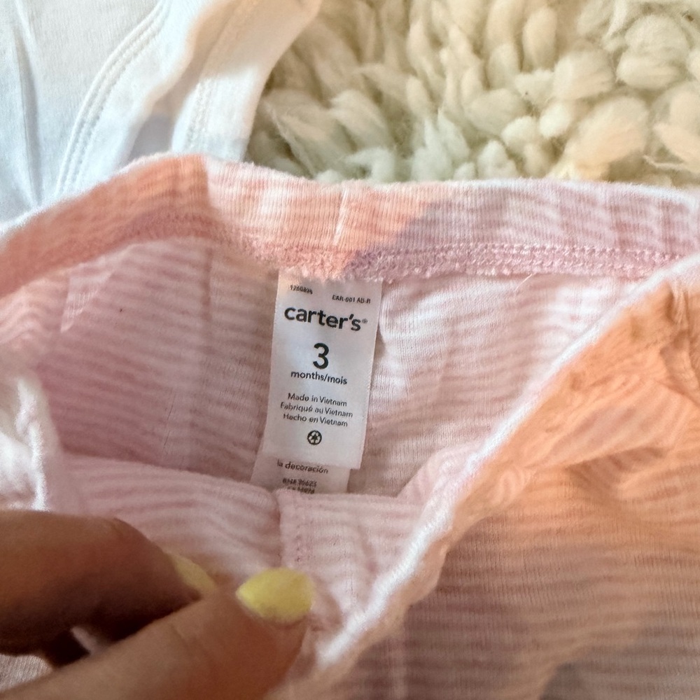 Carter's White and Pink Kids Matching Set - Picture 5 of 7